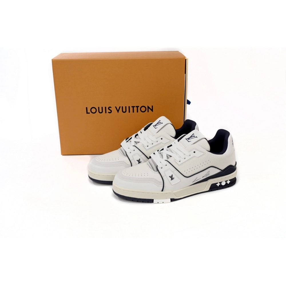 Louis Vuitton Trainer All Blue Dark Dlue Lychee Pattern 1ABFA9