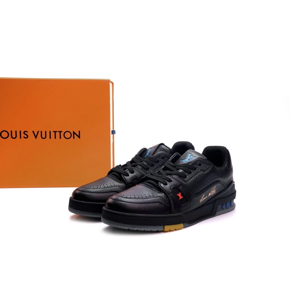 Louis Vuitton Trainer Black Litchi Pattern FD0226