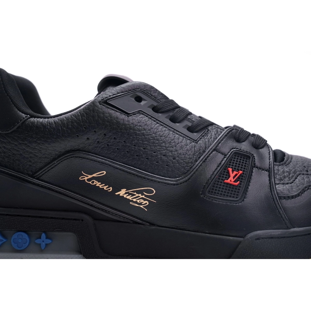 Louis Vuitton Trainer Black Litchi Pattern FD0226