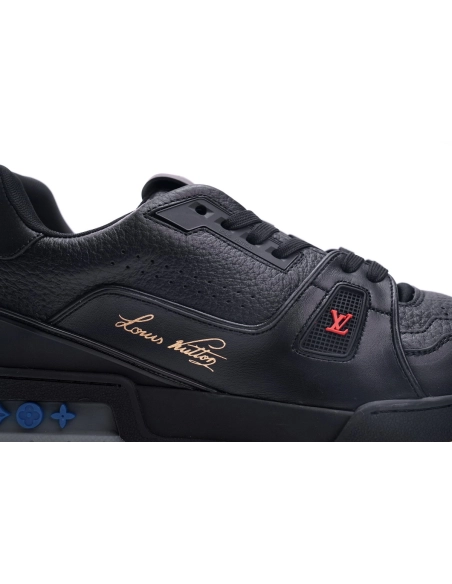 Louis Vuitton Trainer Black Litchi Pattern FD0226