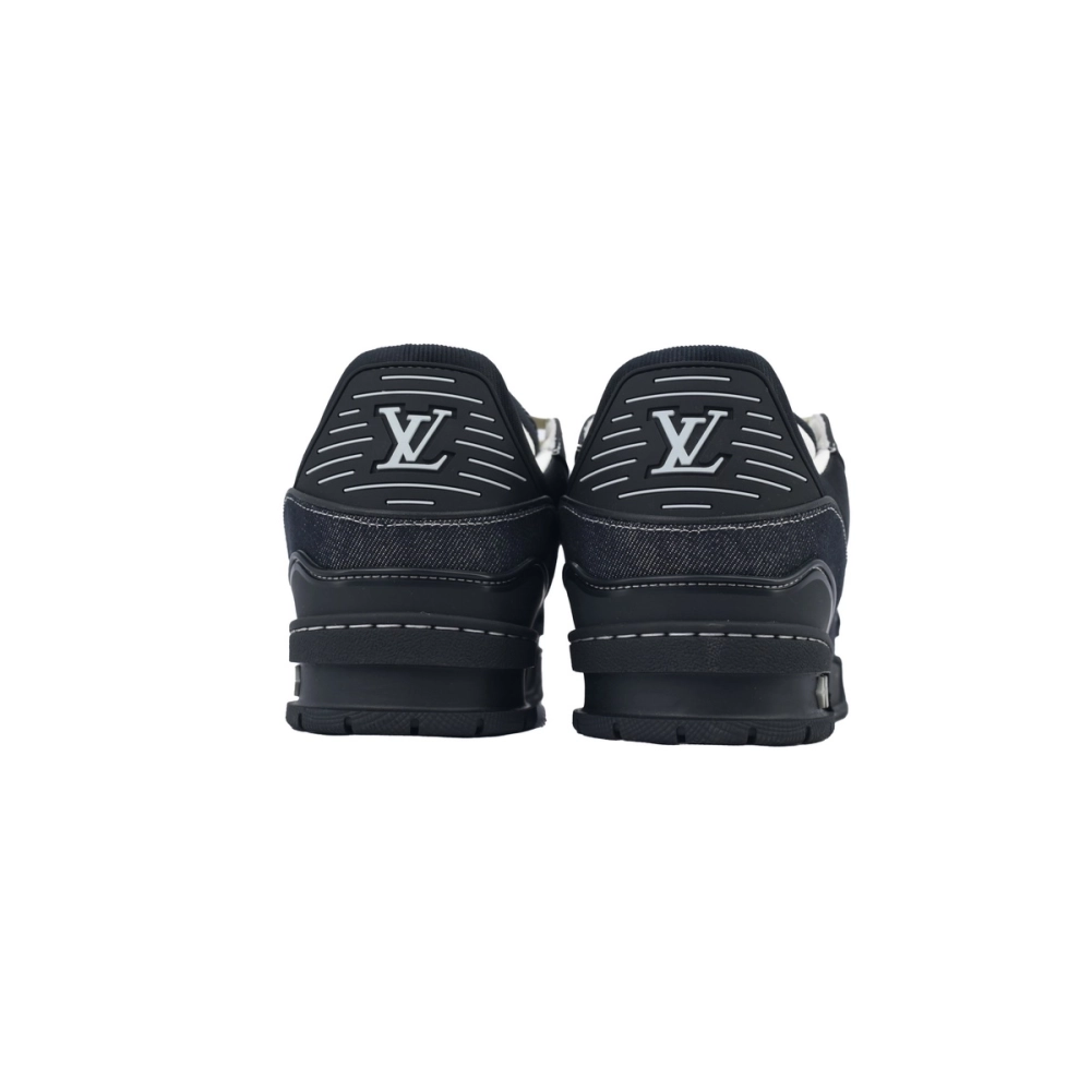 Louis Vuitton Trainer Sneaker Denim Black 1AHSZE