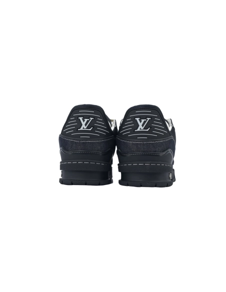 Louis Vuitton Trainer Sneaker Denim Black 1AHSZE