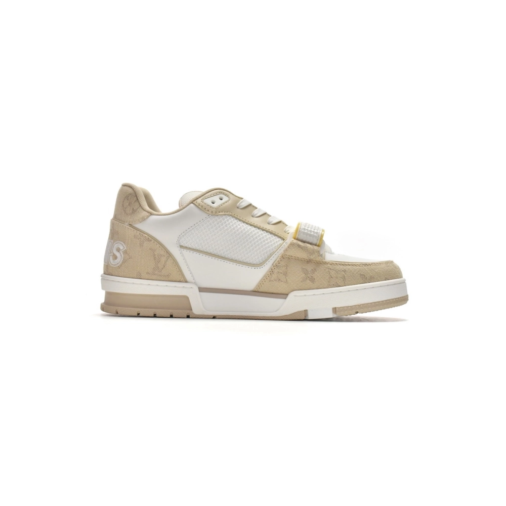 Louis Vuitton Trainer Beige Cloth Cover GO0220
