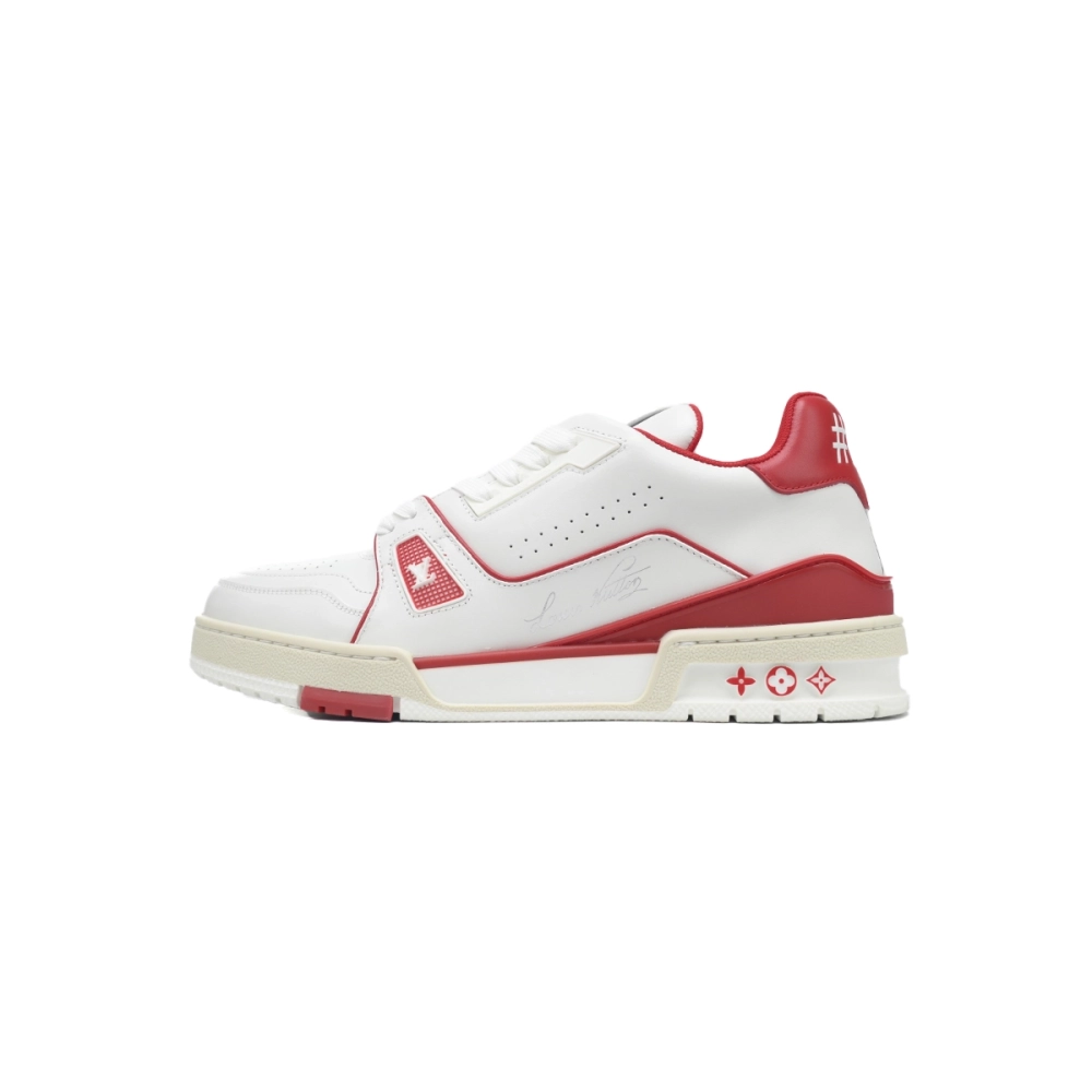 Louis Vuitton Trainer 54 Signature White Red 1ABFBE