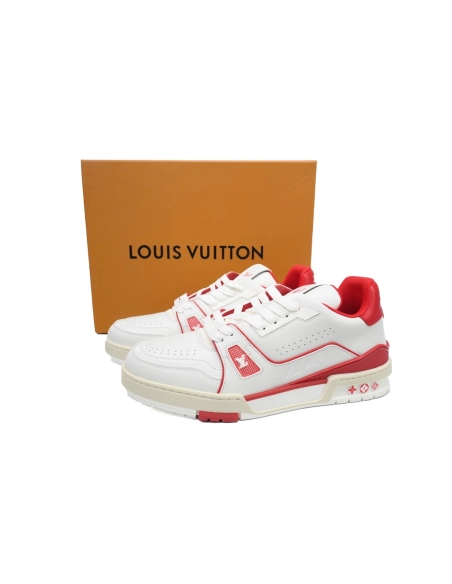 Louis Vuitton Trainer 54 Signature White Red 1ABFBE