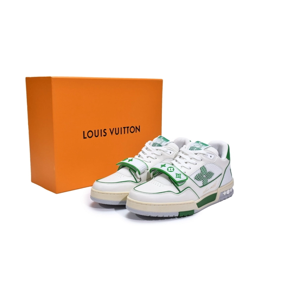Louis Vuitton Trainer Green Mesh 1A98UX