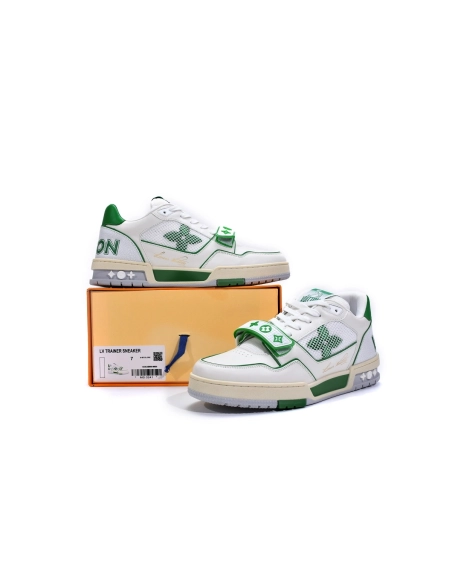 Louis Vuitton Trainer Green Mesh 1A98UX