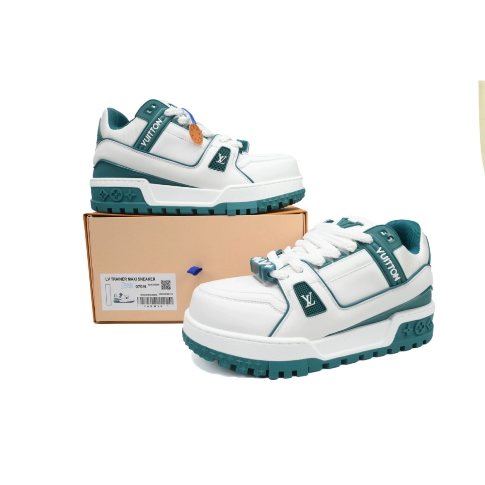 Louis Vuitton Trainer Maxi Sneaker White Green