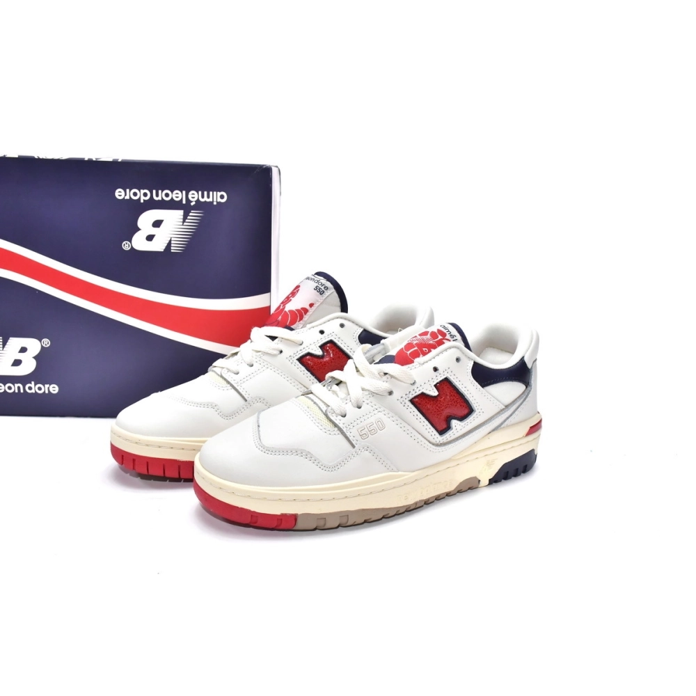 New Balance 550 Aime Leon Dore White Navy Red BB550A3