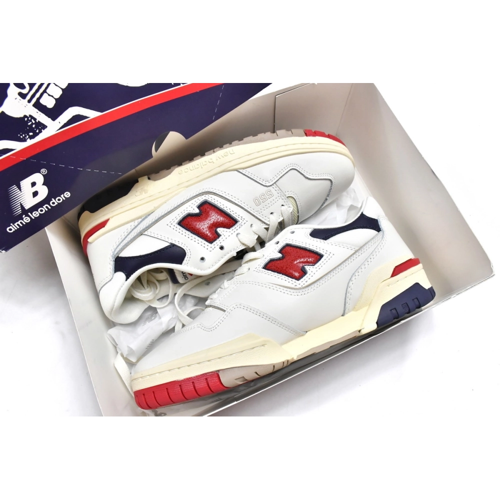 New Balance 550 Aime Leon Dore White Navy Red BB550A3
