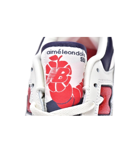 New Balance 550 Aime Leon Dore White Navy Red BB550A3