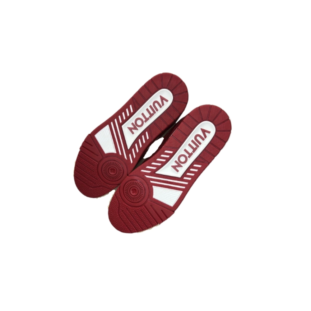 Louis Vuitton Trainer White Red Diamond