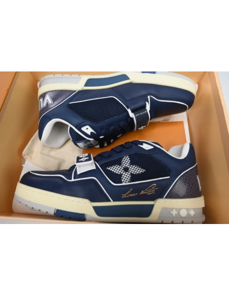 Louis Vuitton Trainer Navy Mesh 1A9DEF