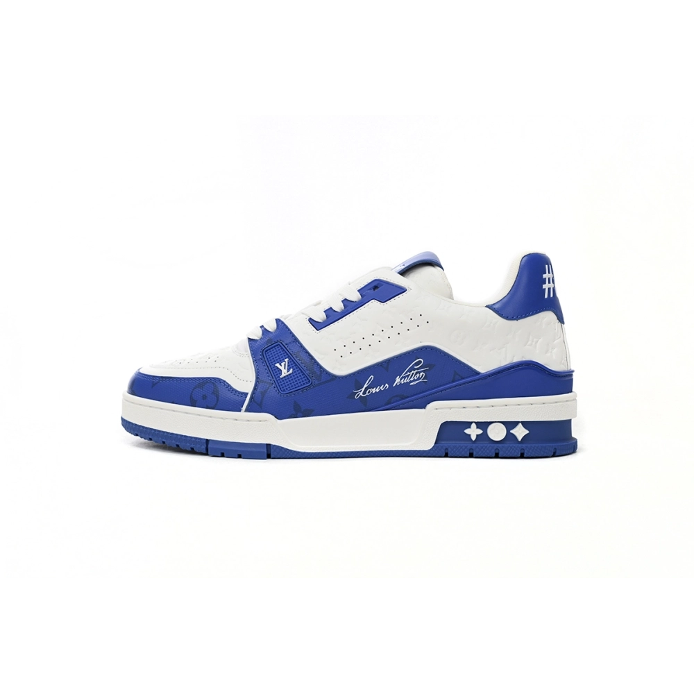 Louis Vuitton Trainer 54 Signature Blue White