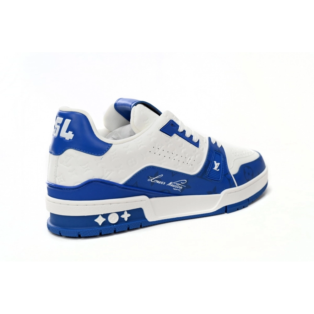 Louis Vuitton Trainer 54 Signature Blue White
