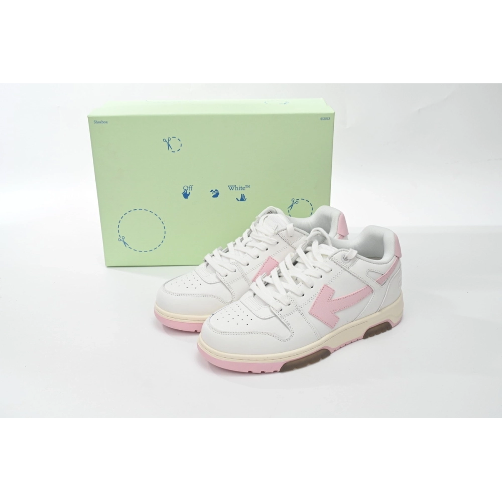 Off-White Out Of Office OOO Low Tops White Pink OFIA259F21LEA0010130