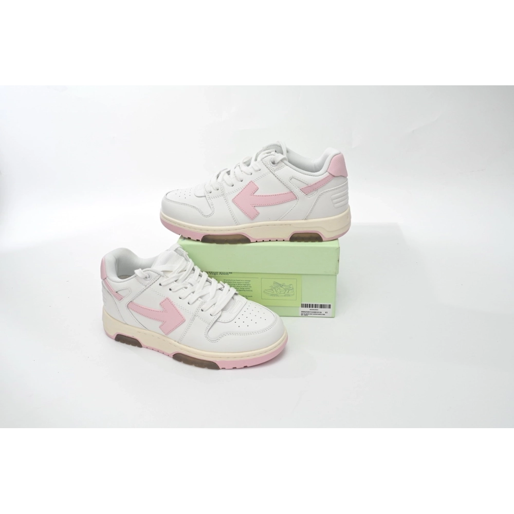 Off-White Out Of Office OOO Low Tops White Pink OFIA259F21LEA0010130