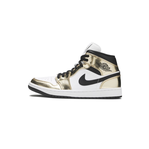 Air Jordan 1 Mid Metallic Gold Black White DC1419-700