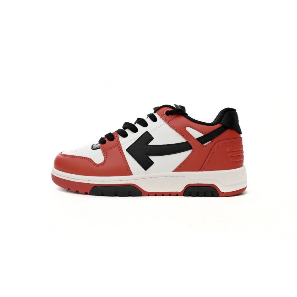Off-White Out Of Office OOO Low Tops Black White Red OMIA189S23LEA0012510