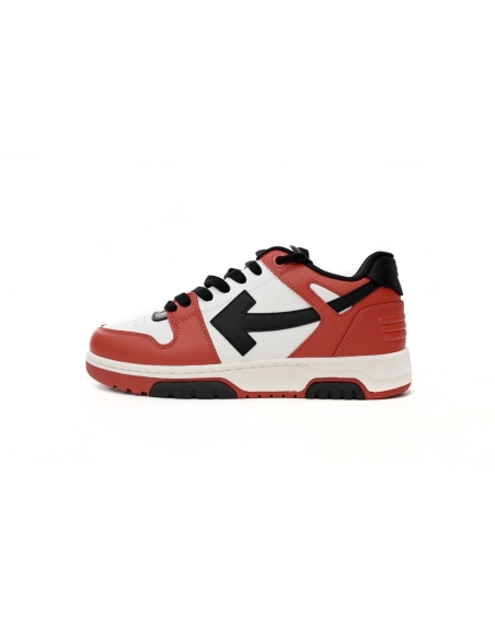 Off-White Out Of Office OOO Low Tops Black White Red OMIA189S23LEA0012510