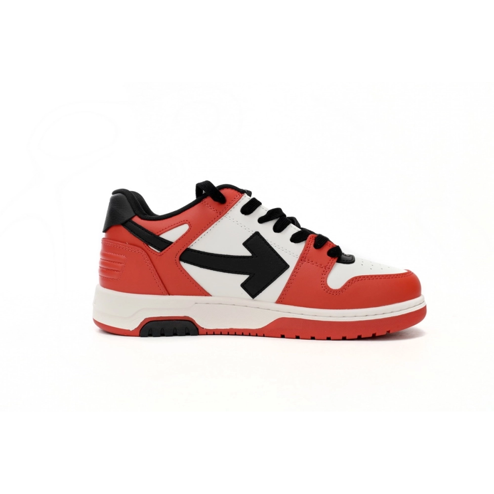 Off-White Out Of Office OOO Low Tops Black White Red OMIA189S23LEA0012510
