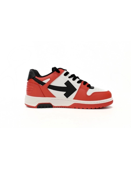 Off-White Out Of Office OOO Low Tops Black White Red OMIA189S23LEA0012510