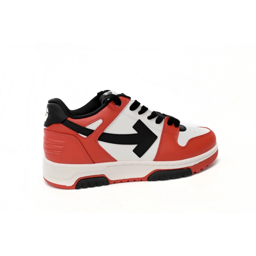 Off-White Out Of Office OOO Low Tops Black White Red OMIA189S23LEA0012510