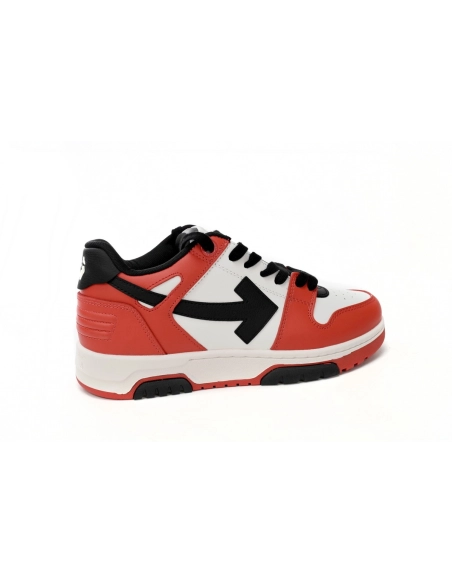Off-White Out Of Office OOO Low Tops Black White Red OMIA189S23LEA0012510