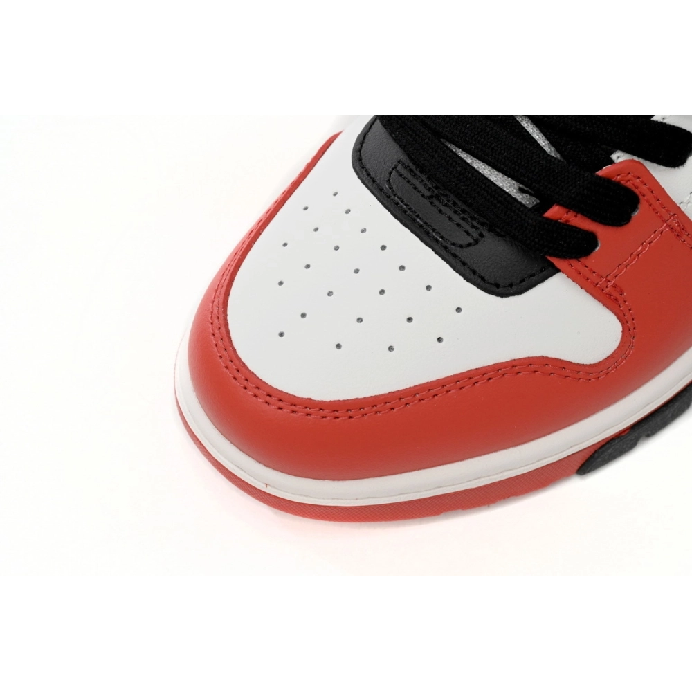 Off-White Out Of Office OOO Low Tops Black White Red OMIA189S23LEA0012510