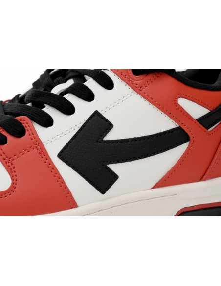 Off-White Out Of Office OOO Low Tops Black White Red OMIA189S23LEA0012510