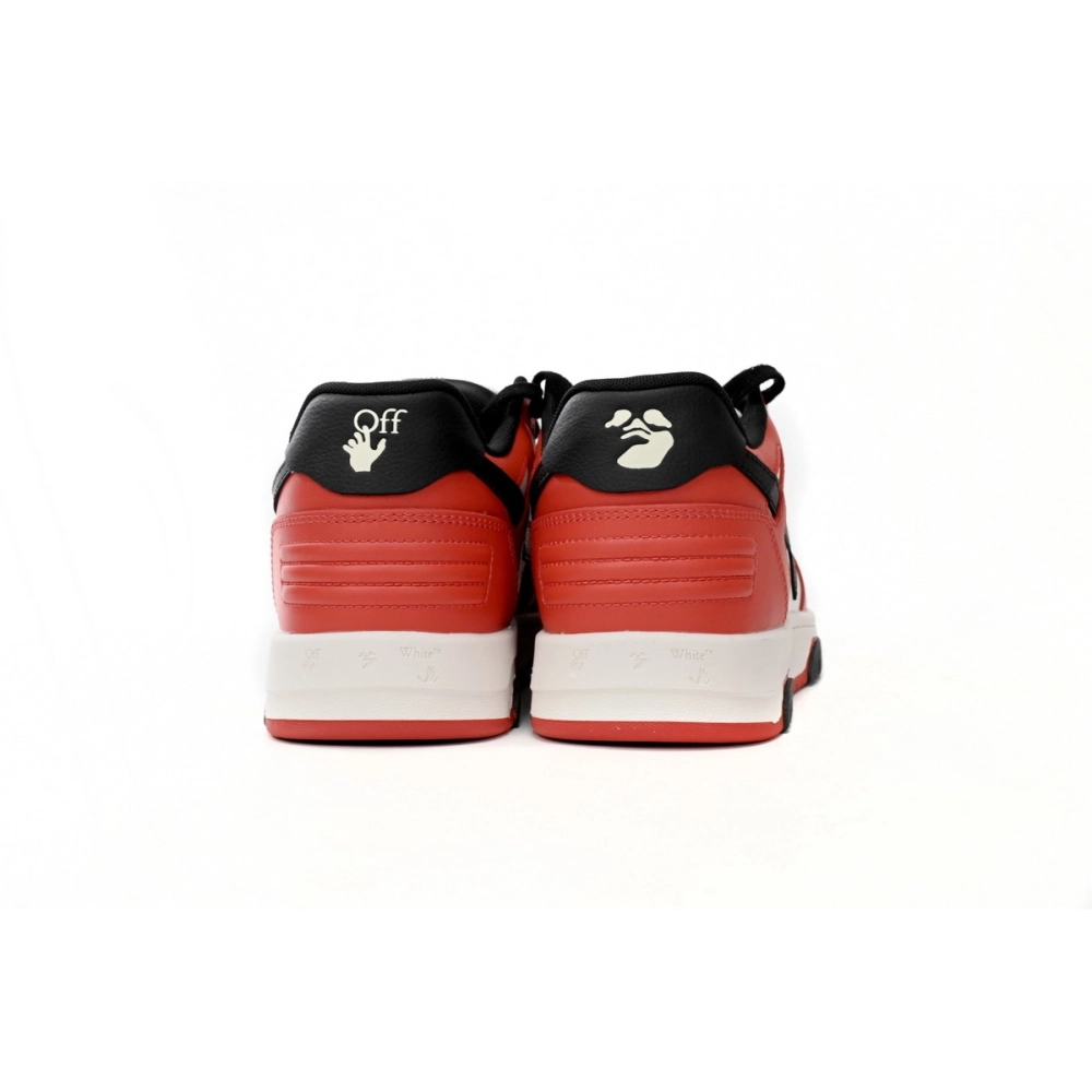 Off-White Out Of Office OOO Low Tops Black White Red OMIA189S23LEA0012510