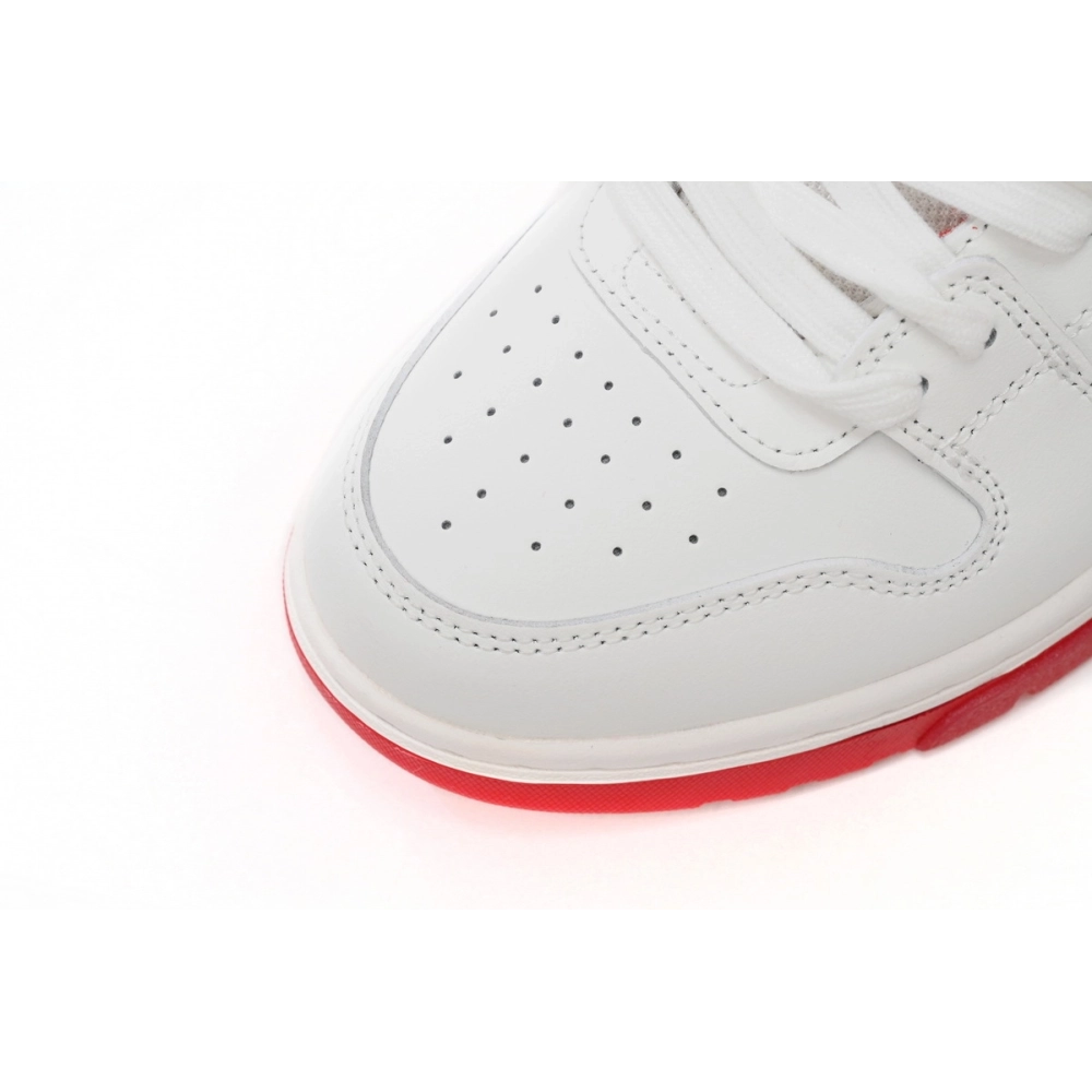 Off-White Out Of Office OOO Low Tops White Red OMIA189F22LEA0010125