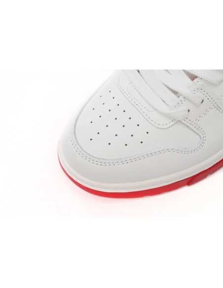 Off-White Out Of Office OOO Low Tops White Red OMIA189F22LEA0010125