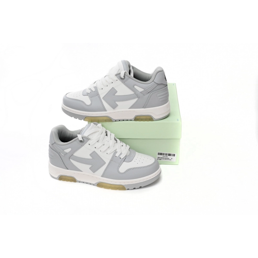 Off-White Out Of Office OOO Low Tops Grey White OMIA189F22LEA0010109