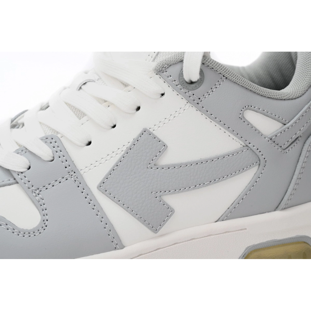 Off-White Out Of Office OOO Low Tops Grey White OMIA189F22LEA0010109