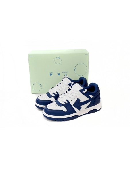 Off-White Out Of Office OOO Low Tops Dark Blue White OMIA189S22LEA0010142