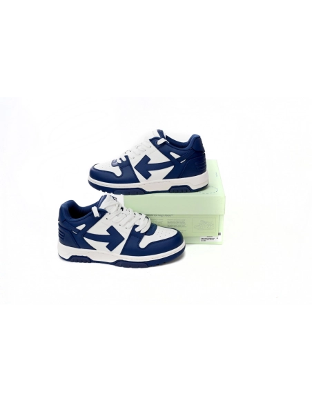 Off-White Out Of Office OOO Low Tops Dark Blue White OMIA189S22LEA0010142