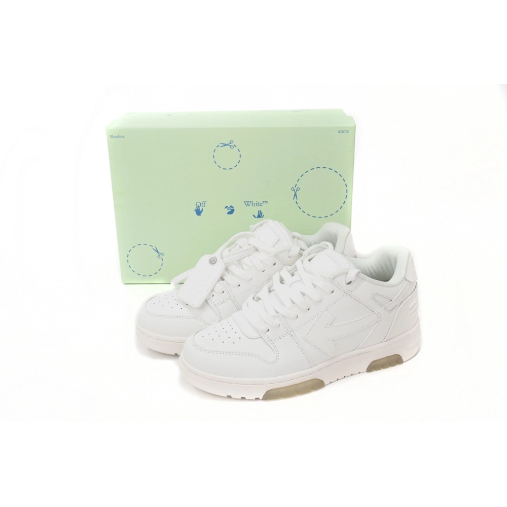 Off-White Out Of Office OOO Low Tops Triple White OMIA189C99LEA0010100