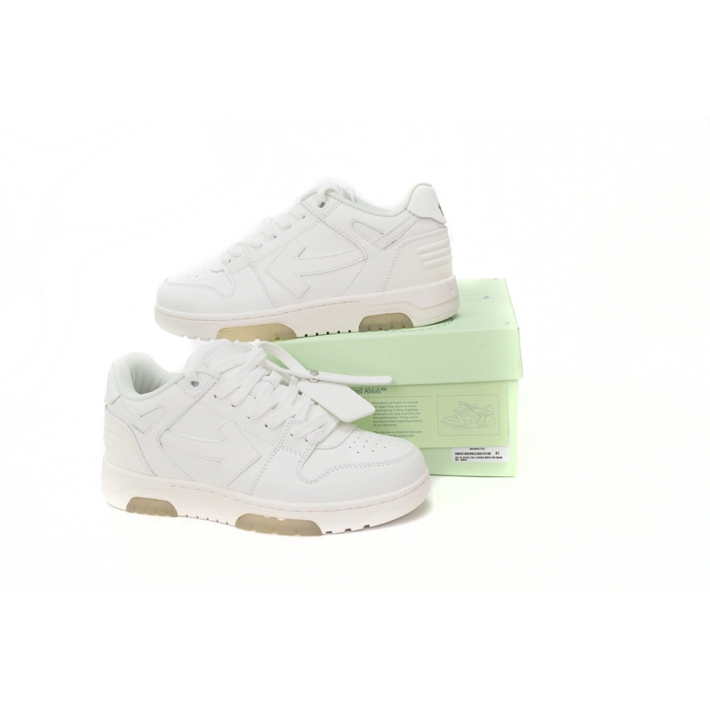 Off-White Out Of Office OOO Low Tops Triple White OMIA189C99LEA0010100
