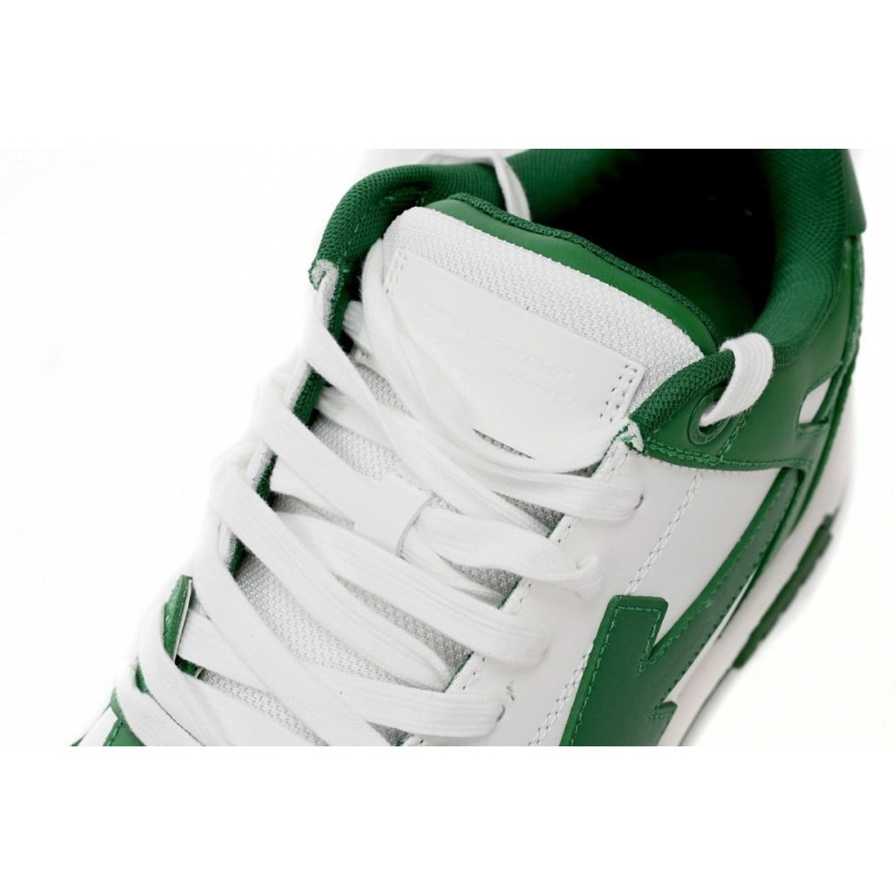 Off-White Out Of Office OOO Low Tops White Green OMIA189C99LEA0010155