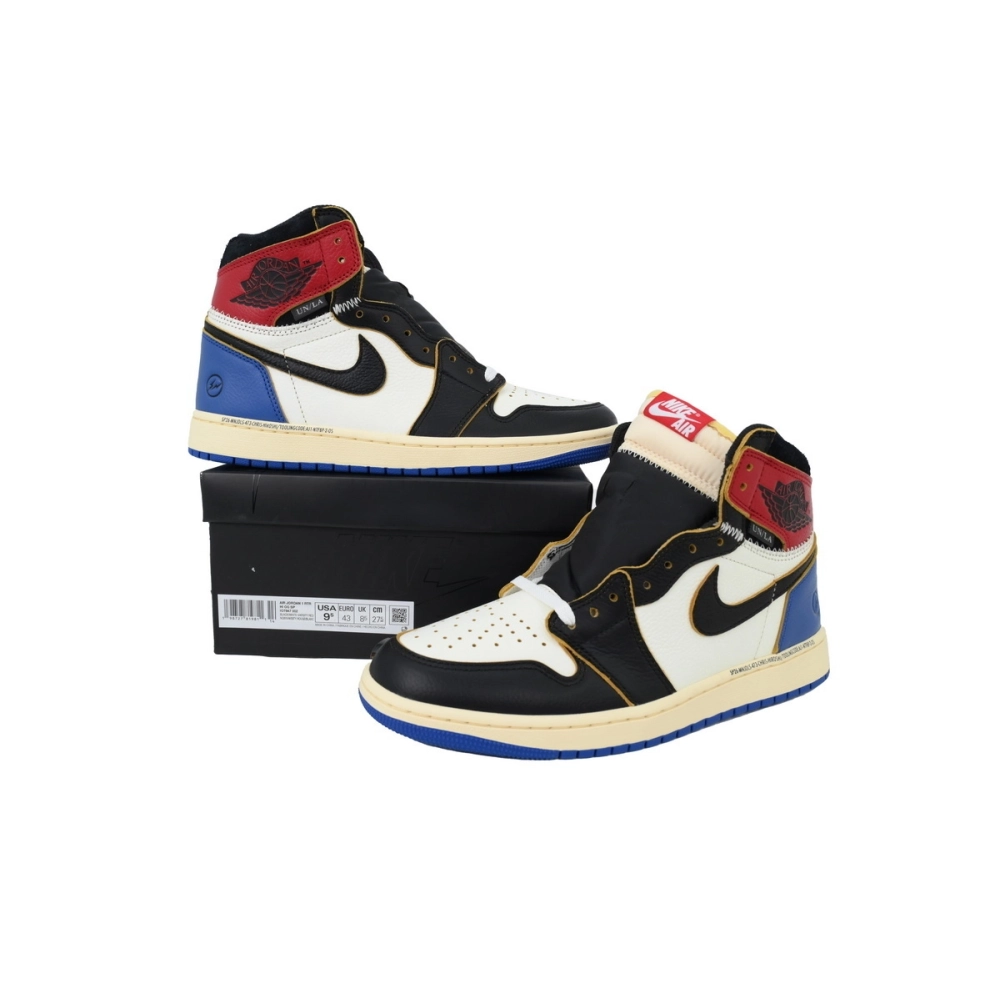 Union LA x Air Jordan 1 Mid Retro Black White Blue IO7847-002