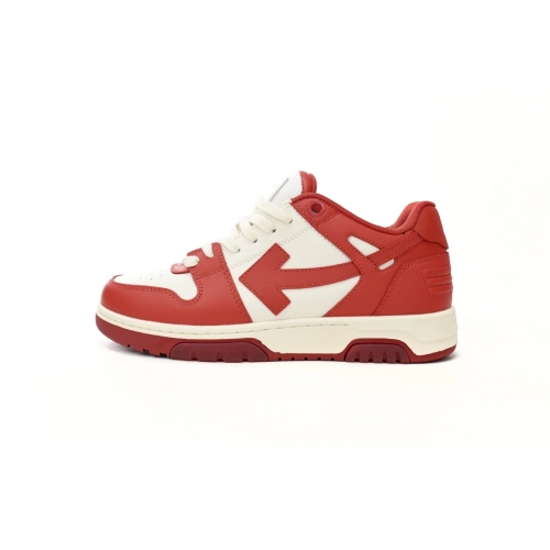 Off-White Out Of Office OOO Low Tops Red White OMIA189F22LE0010128