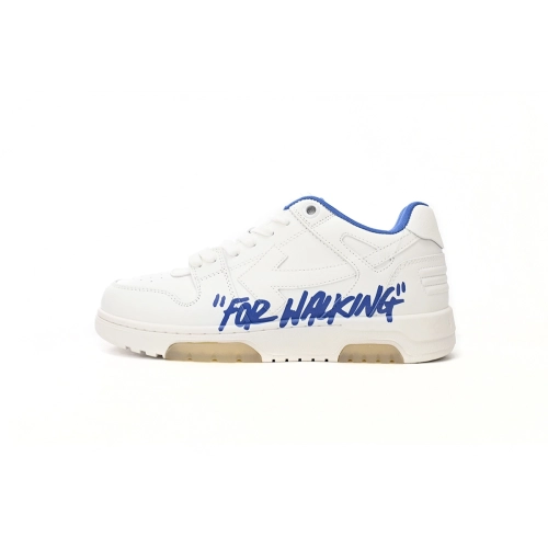 Off-White Out Of Office OOO For Walking Low Tops White Blue (SS22) OMIA189S22LEA0030145
