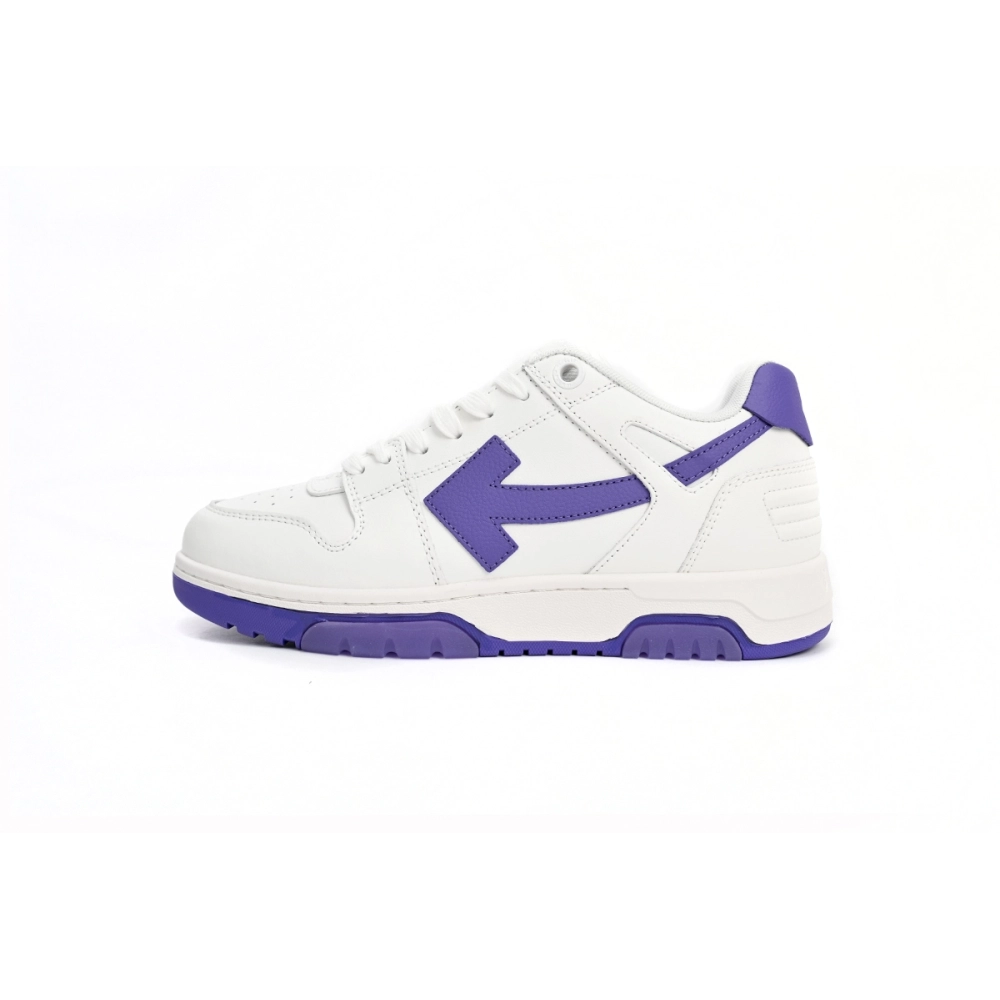 Off-White Out Of Office OOO Low Tops White Purple OMIA189F22LEA0010135