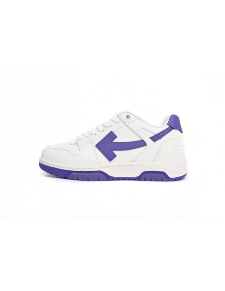 Off-White Out Of Office OOO Low Tops White Purple OMIA189F22LEA0010135