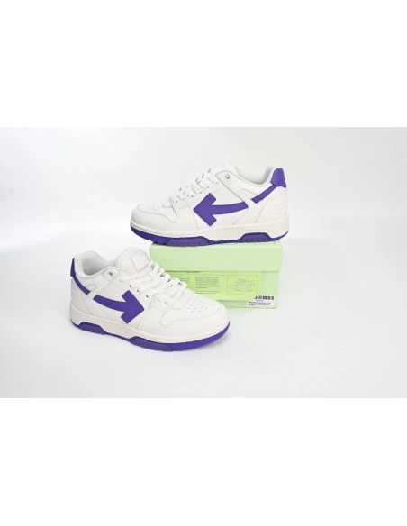 Off-White Out Of Office OOO Low Tops White Purple OMIA189F22LEA0010135