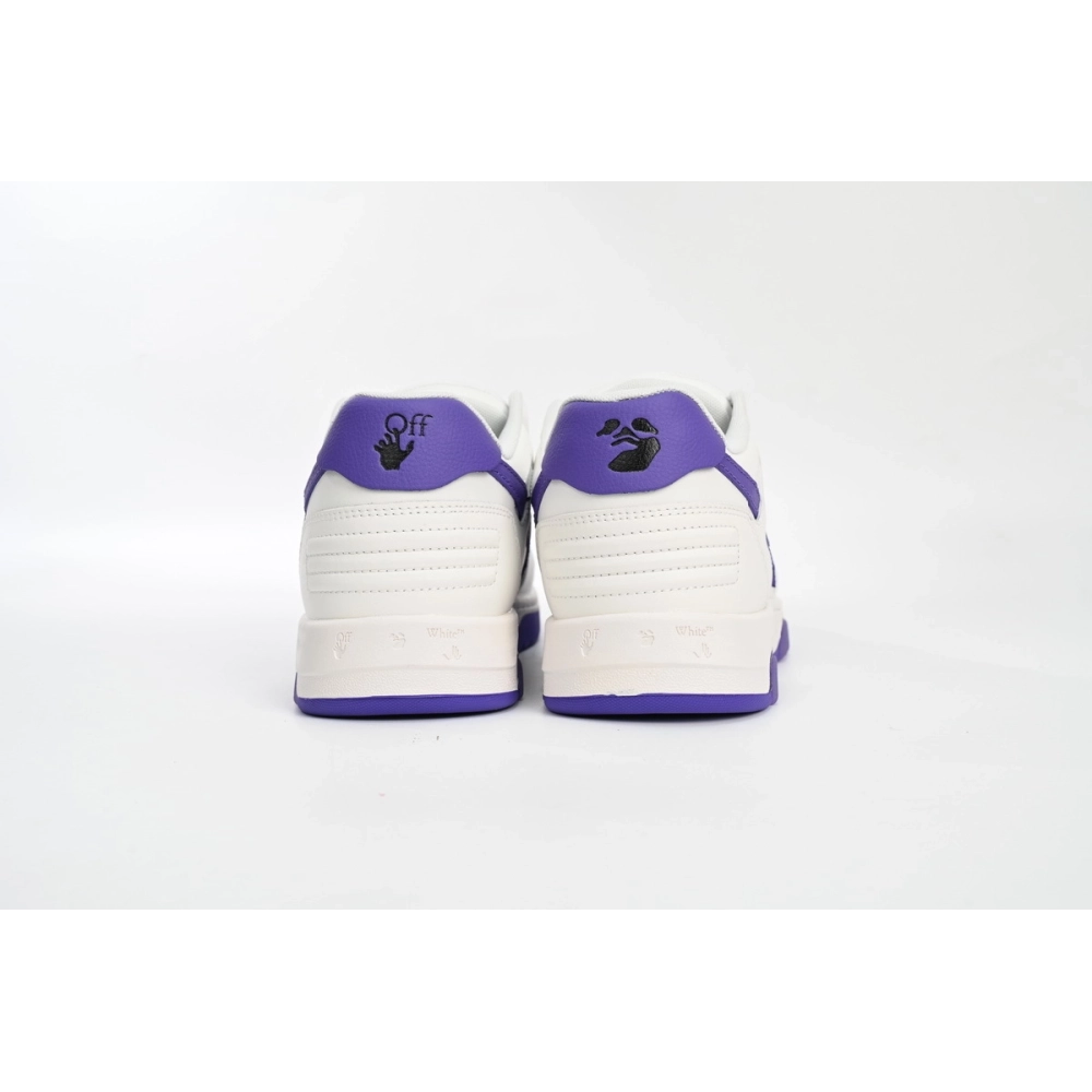 Off-White Out Of Office OOO Low Tops White Purple OMIA189F22LEA0010135