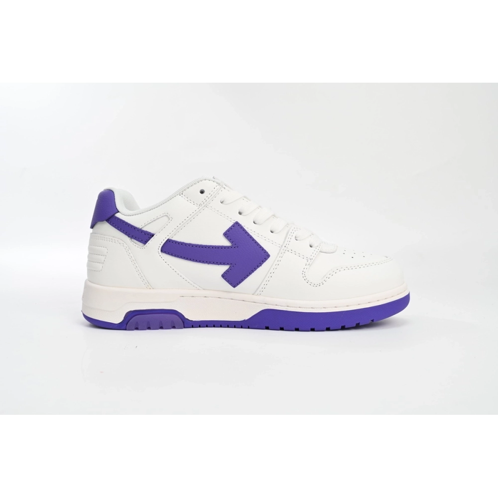 Off-White Out Of Office OOO Low Tops White Purple OMIA189F22LEA0010135