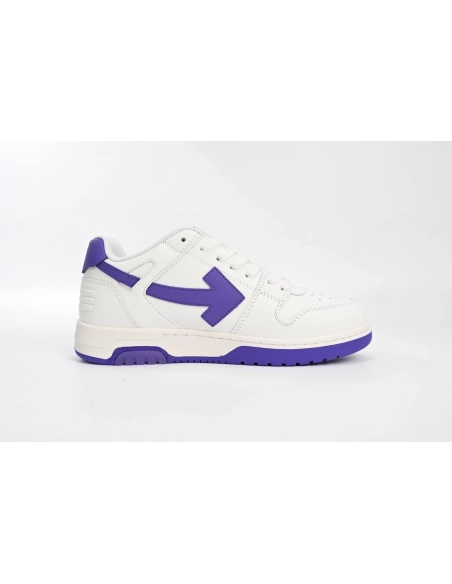 Off-White Out Of Office OOO Low Tops White Purple OMIA189F22LEA0010135