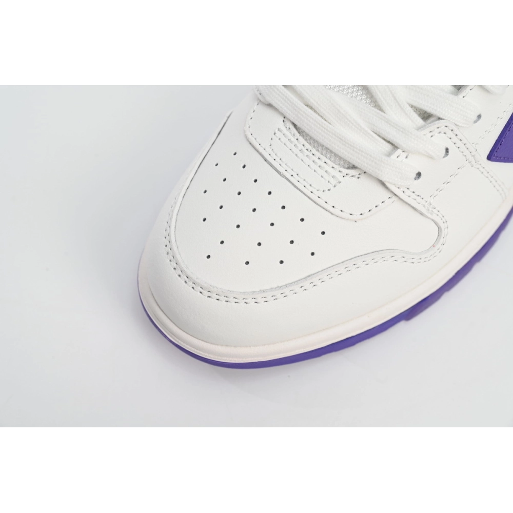 Off-White Out Of Office OOO Low Tops White Purple OMIA189F22LEA0010135